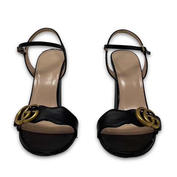 Gucci Marmont Sandals Black 105 mm Size 36.5 - Picture 3 of 5